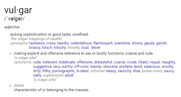 vulgar